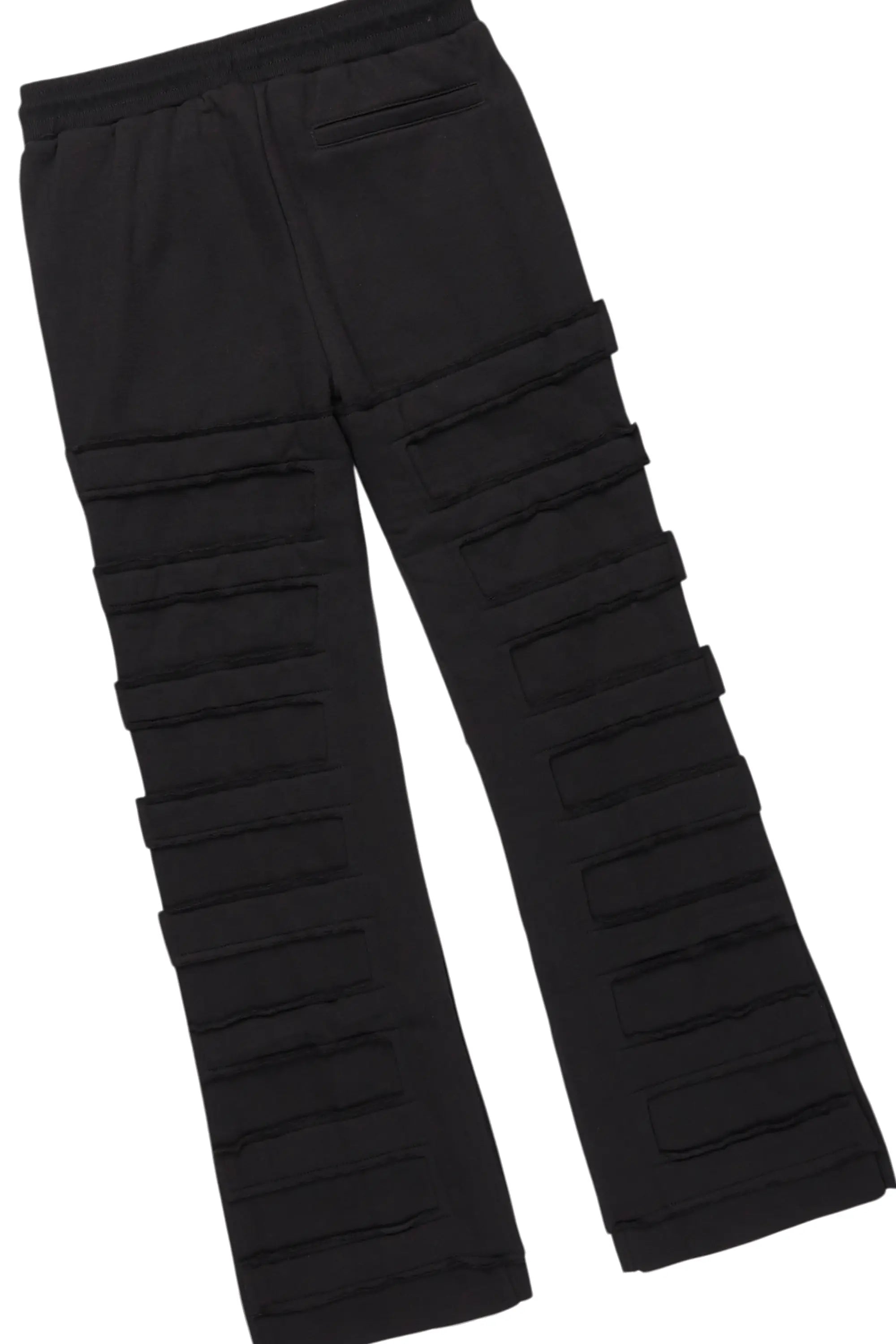 Boys Emilio Black T-Shirt Flare Sweat Pant Set