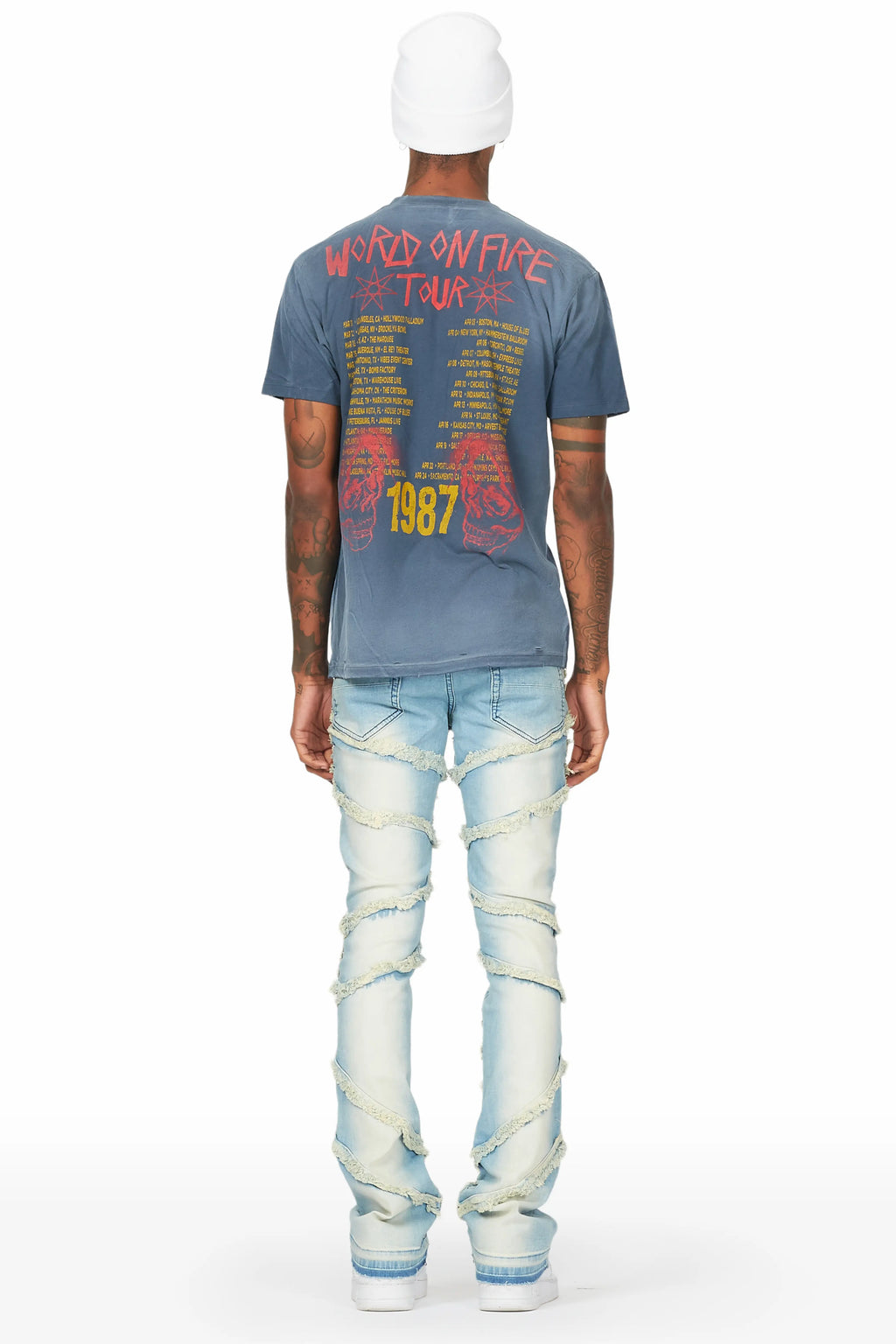Norbert Blue Stacked Flare Jean