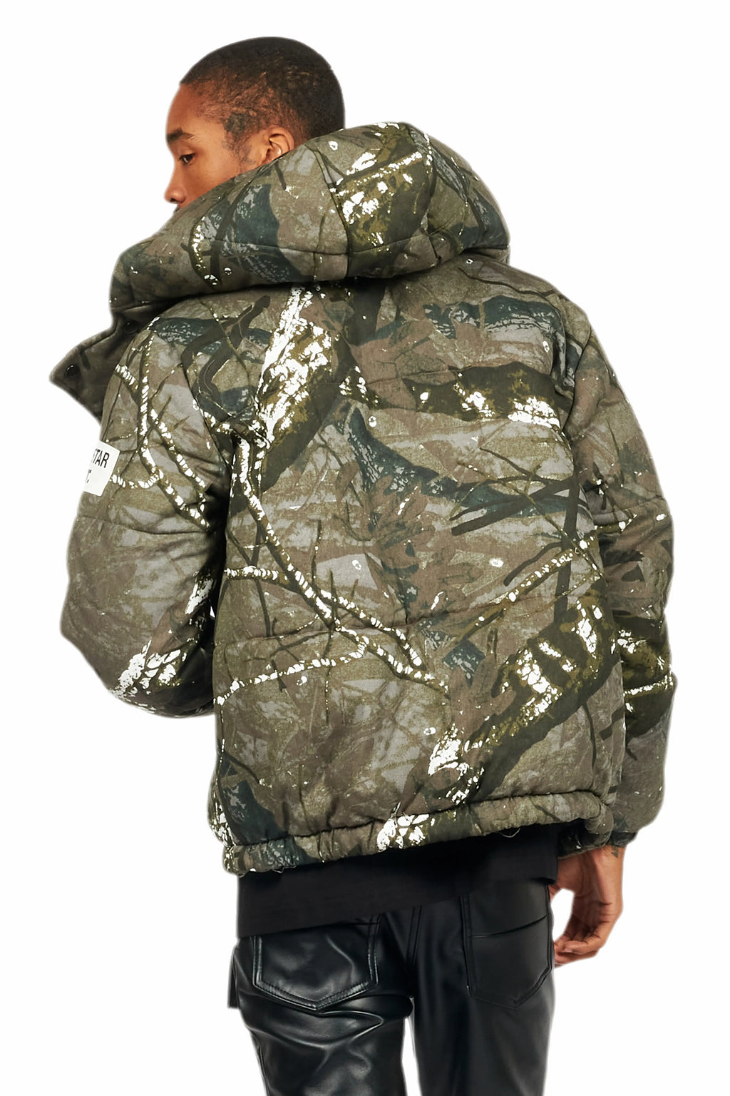 Bevis Grey Tree Camo Puffer Jacket