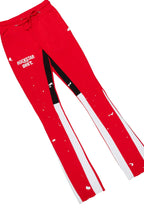 Raffer Red Hoodie/Stacked Flare Pant Set