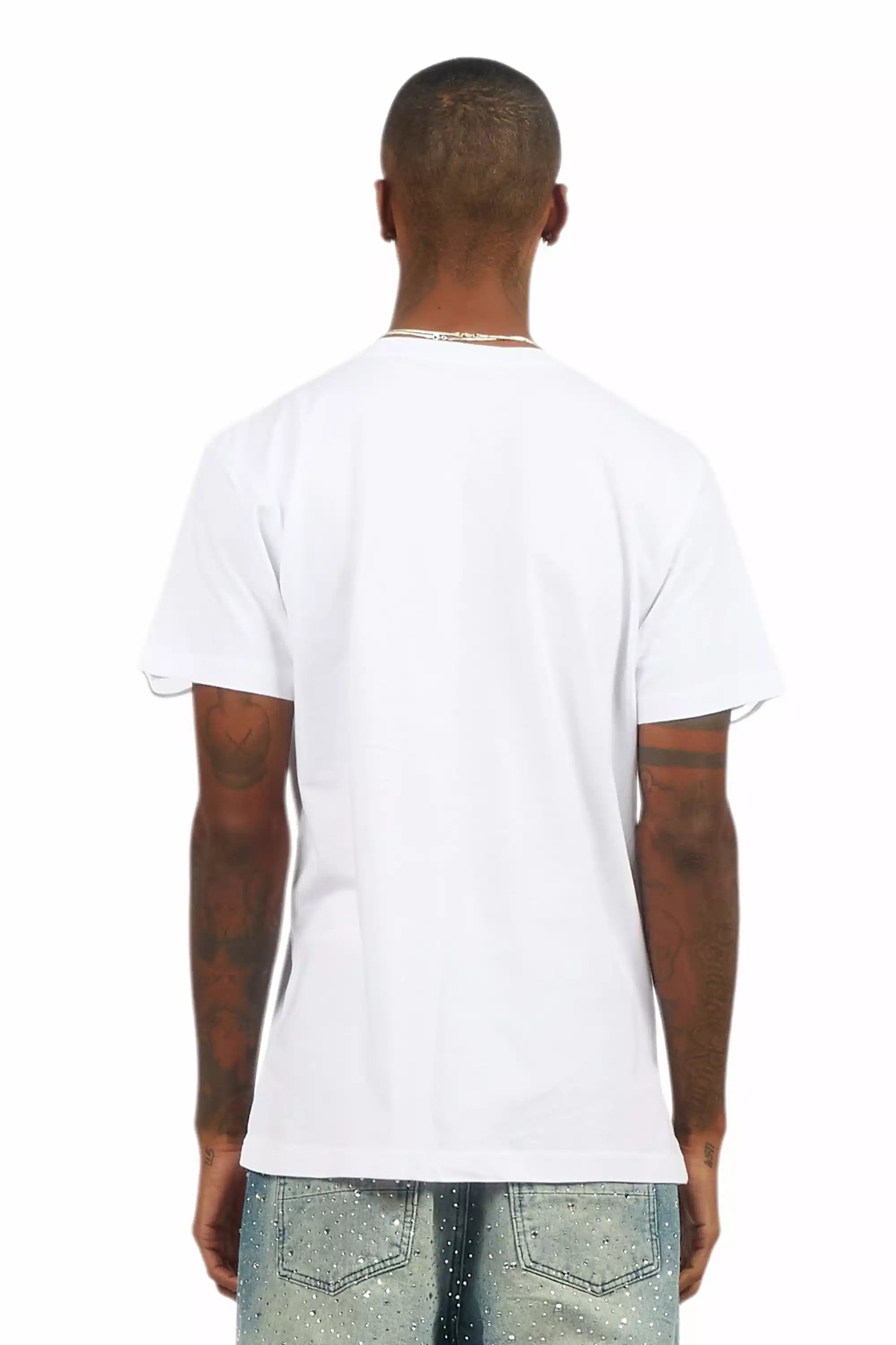 Hyzon White Oversized Graphic T-Shirt