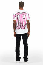 Franko Jet Black Stacked Flare Jean