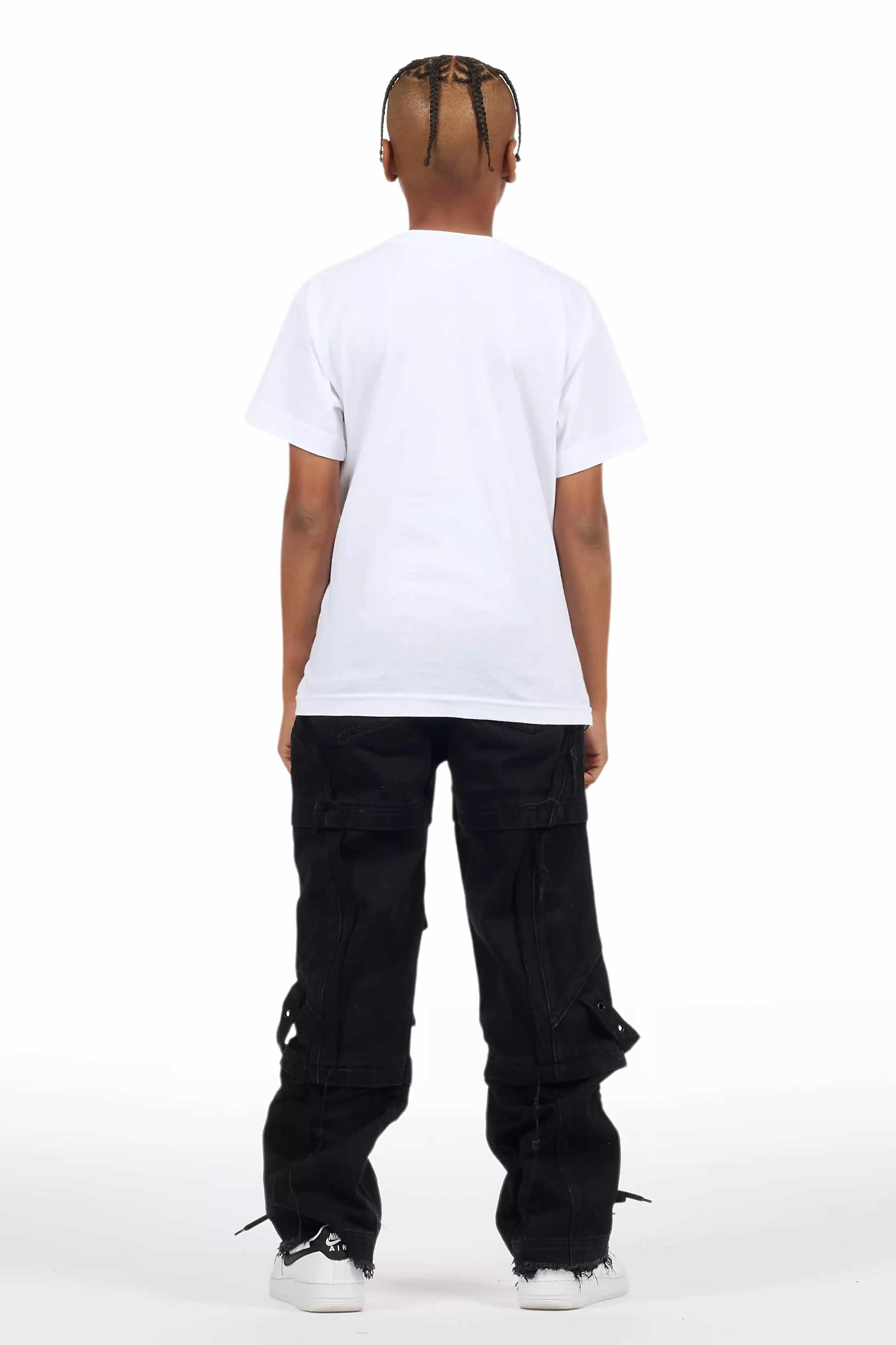 Boys Three Maxi Jet Black Baggy Fit Jean