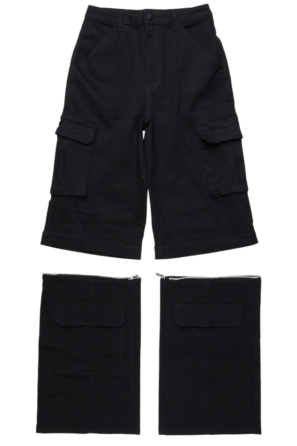 Precious Black Baggy Stacked Jean