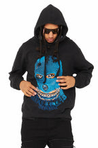 Murdra Black/Blue Graphic Hoodie