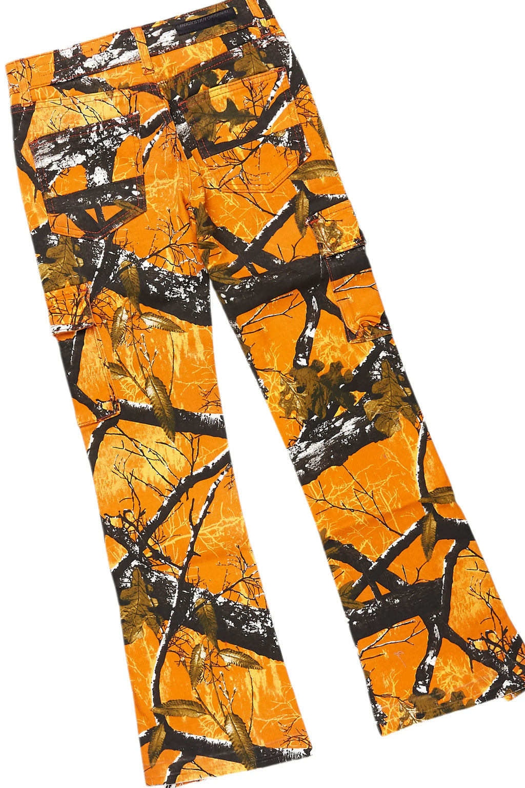 Boys Koen Orange Tree Camo T-Shirt/Stacked Flare Jean Set