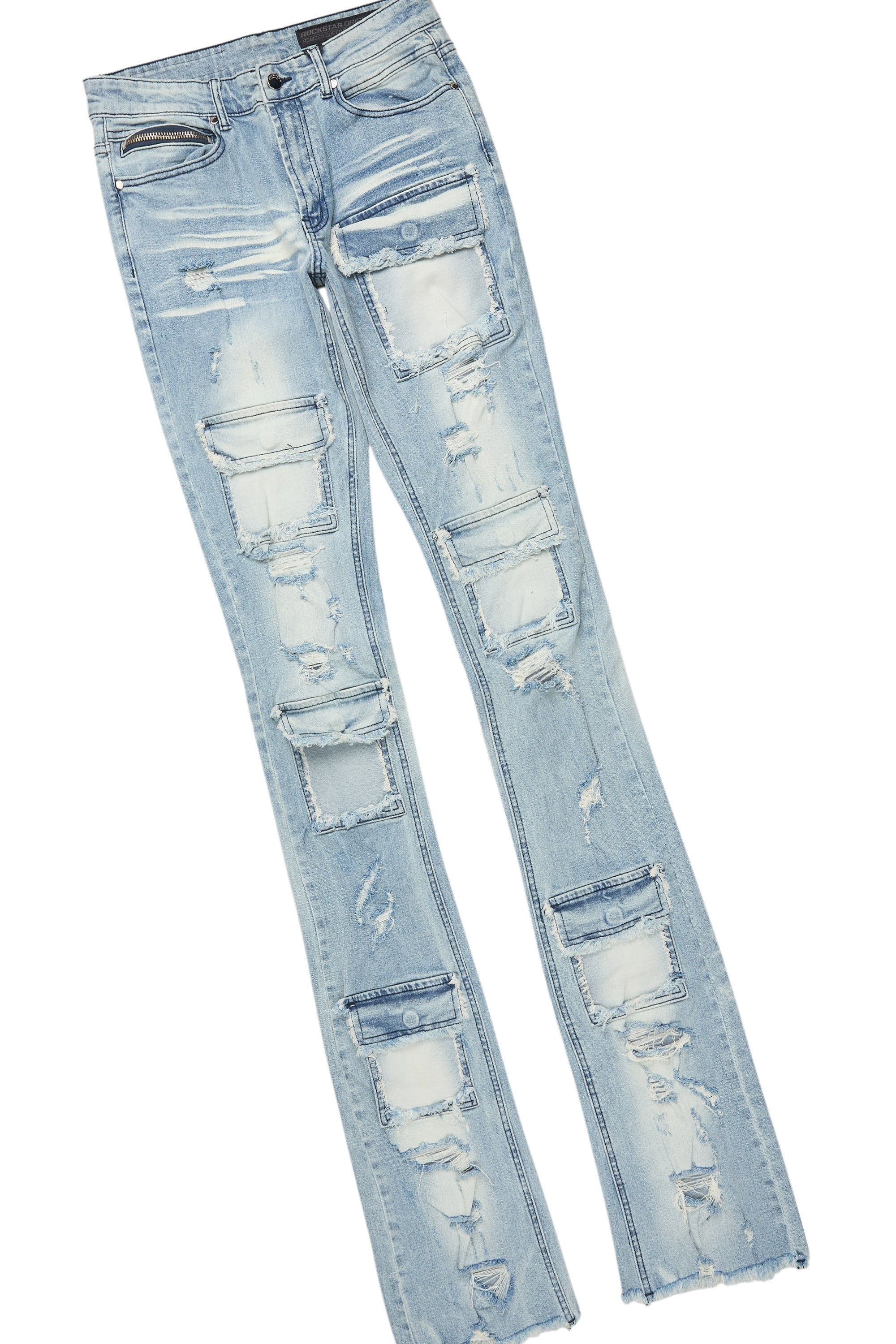 Bubble White/Pink T-Shirt/Super Stacked Flare Jean Bundle