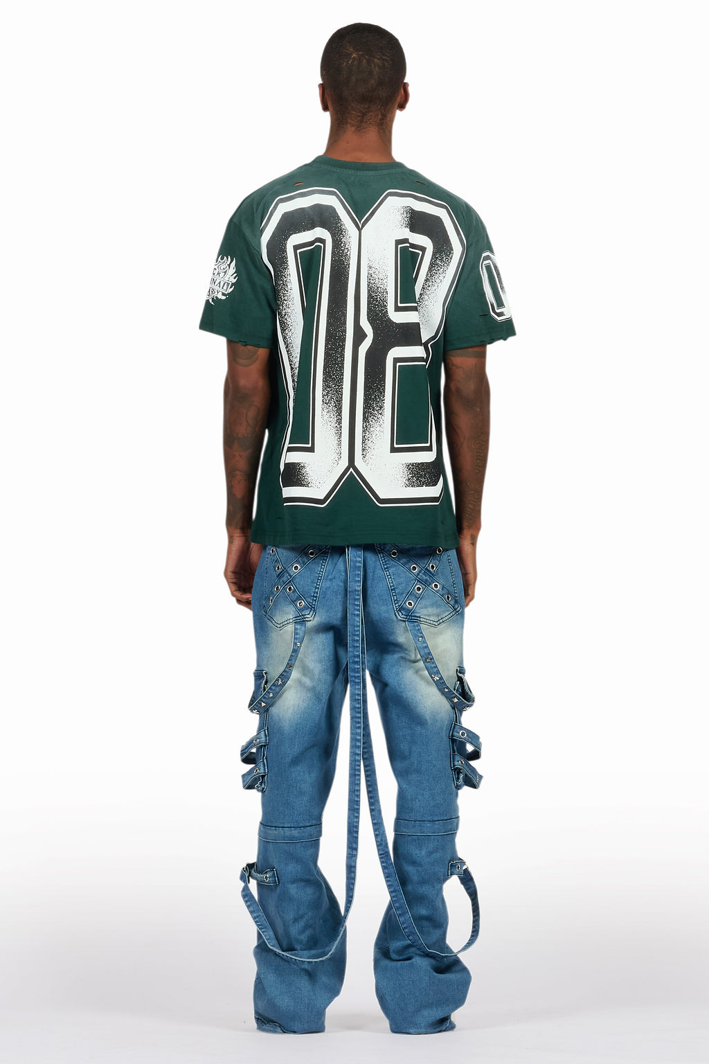 Nealon Blue Wash Baggy Cargo Fit Jean