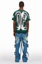 Nealon Blue Wash Baggy Cargo Fit Jean