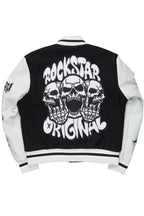 Vielsa Black Oversized Varsity Jacket