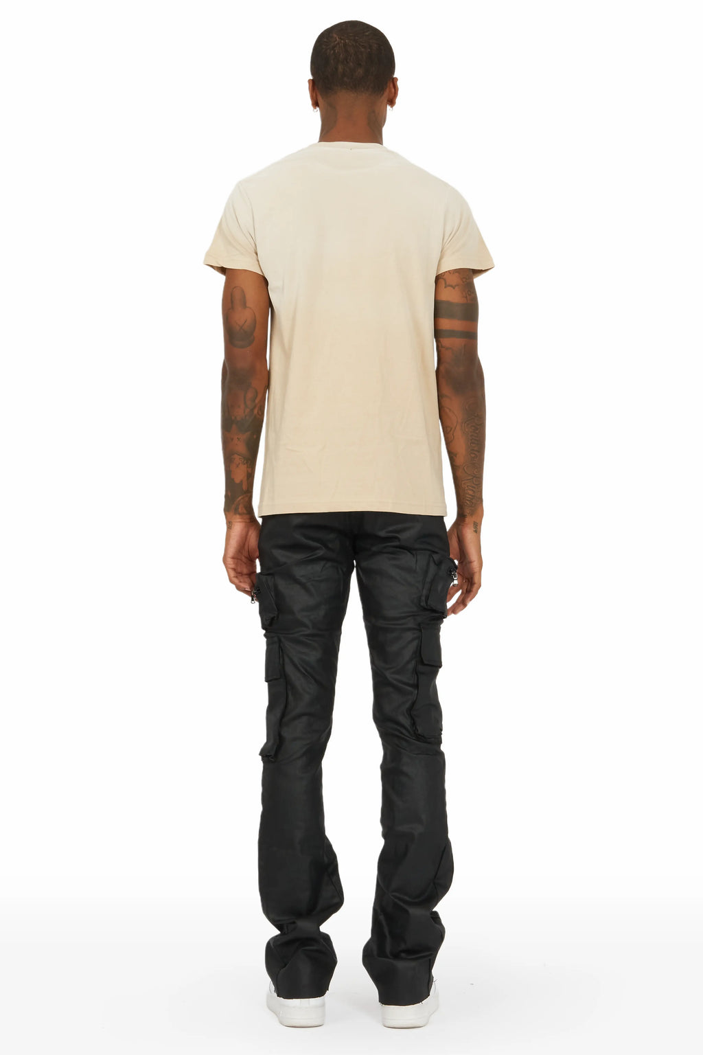 Ritz Black Coated Stacked Flare Jean