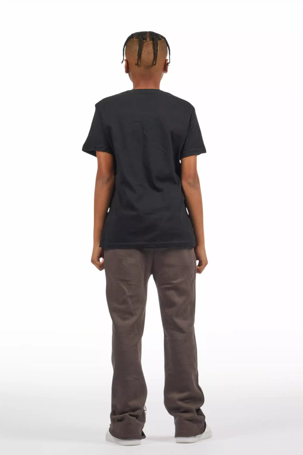 Boys Callie Vintage Grey Stacked Flare Pants