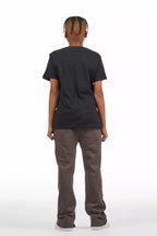 Boys Callie Vintage Grey Stacked Flare Pants