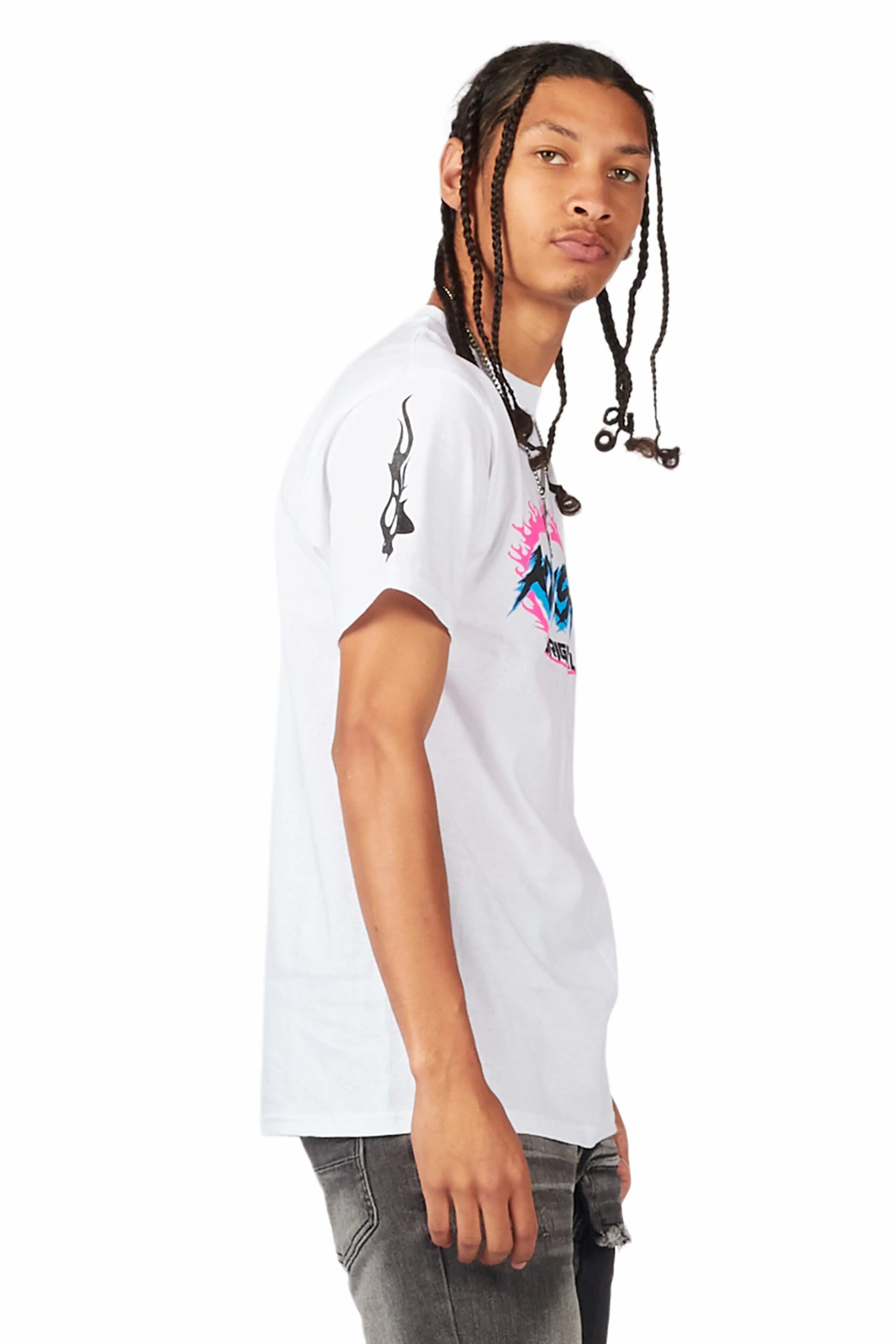 Draven White Graphic T-Shirt