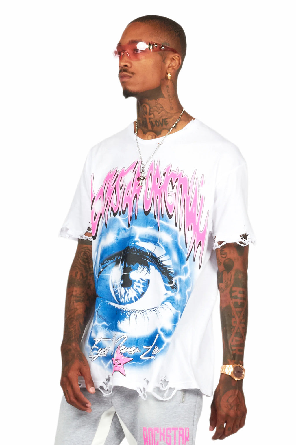 Pello White Oversized Graphic T-Shirt