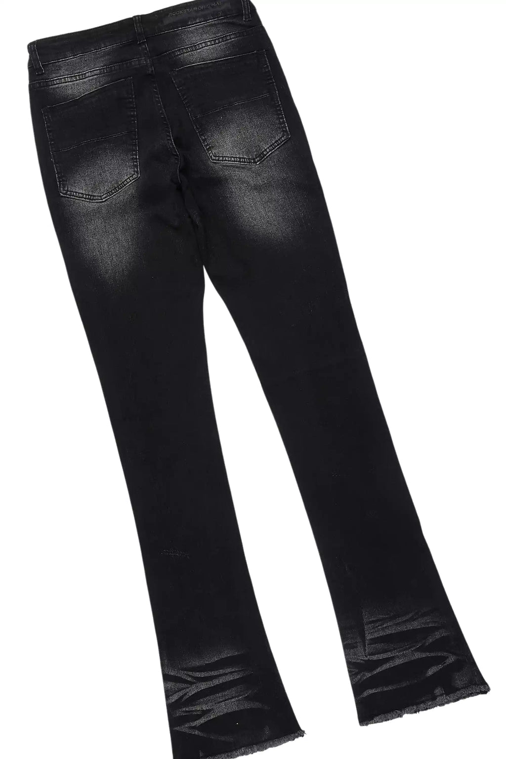 Amos Black T-Shirt/Painted Stacked Flare Jean