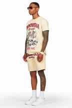 Tabor Beige T-Shirt/Short Set