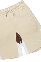 Sana Beige Relaxed T-Shirt/Short Set