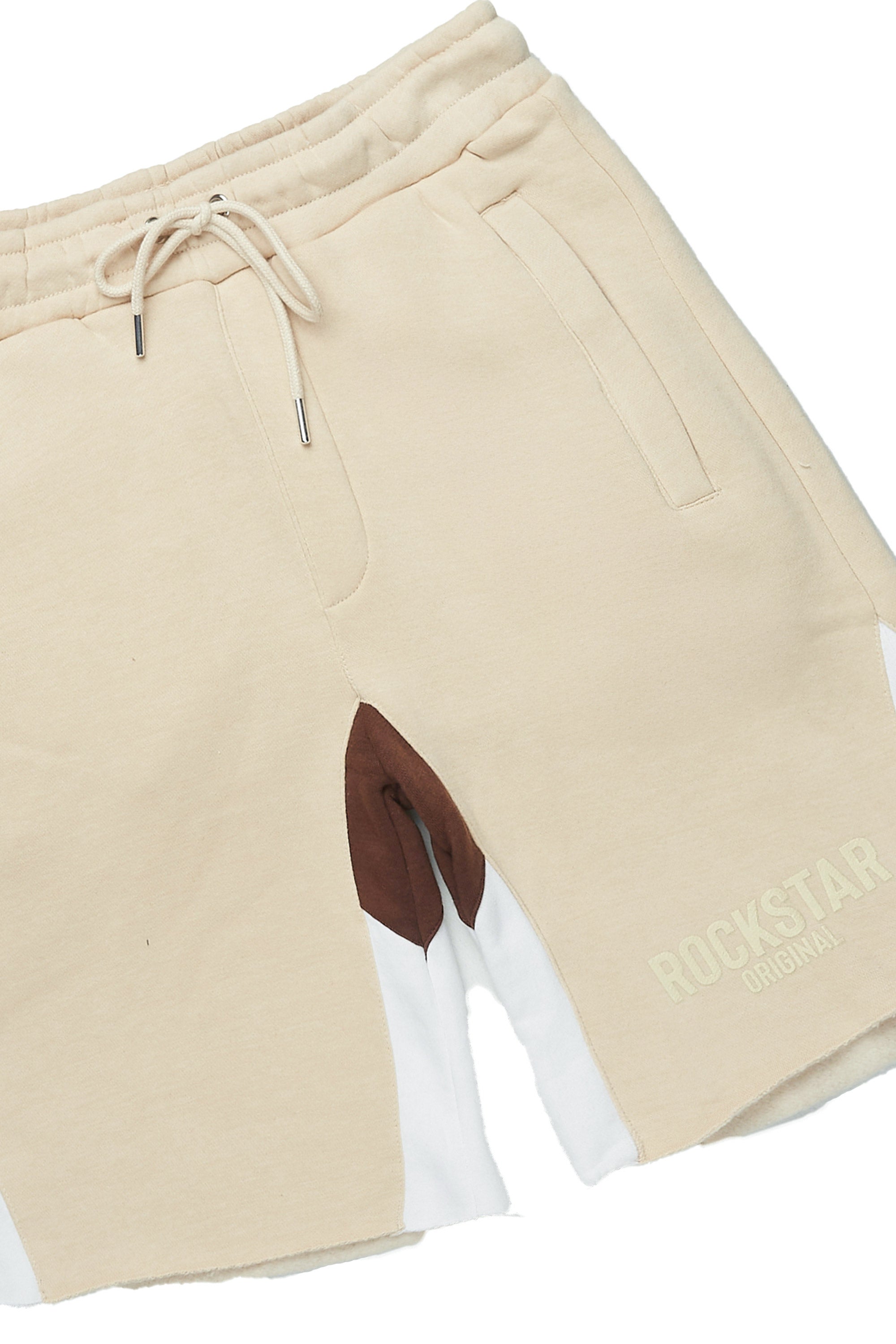 Sana Beige Relaxed T-Shirt/Short Set