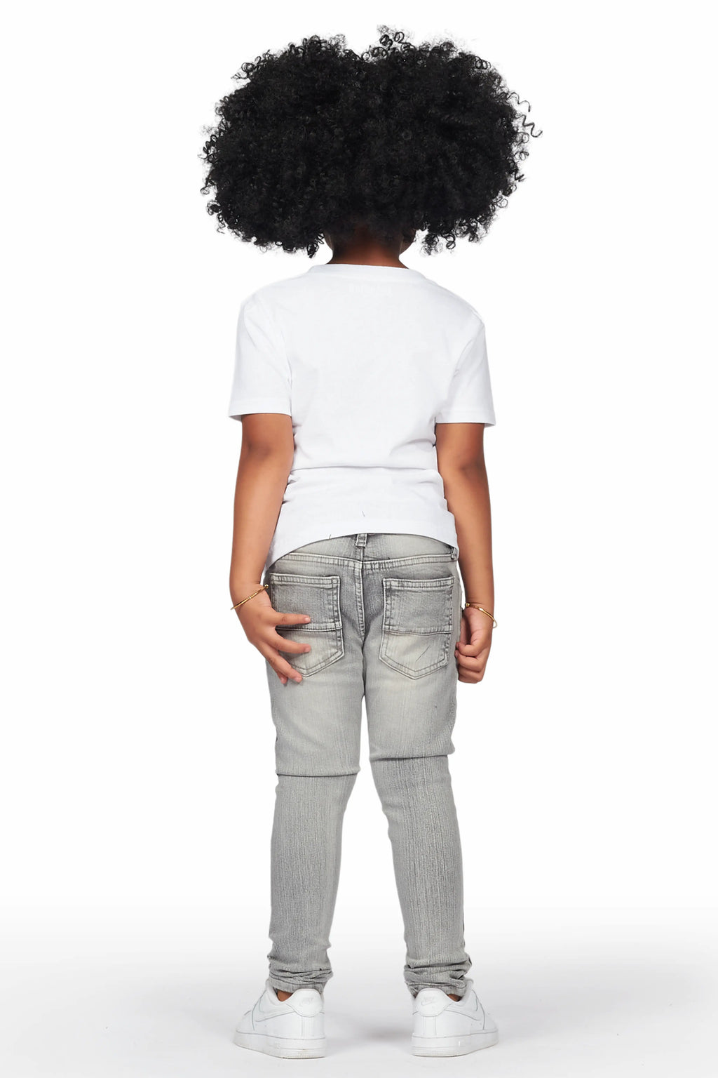 Girls Hadia Grey Ripped Skinny Jean