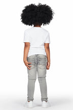 Girls Hadia Grey Ripped Skinny Jean