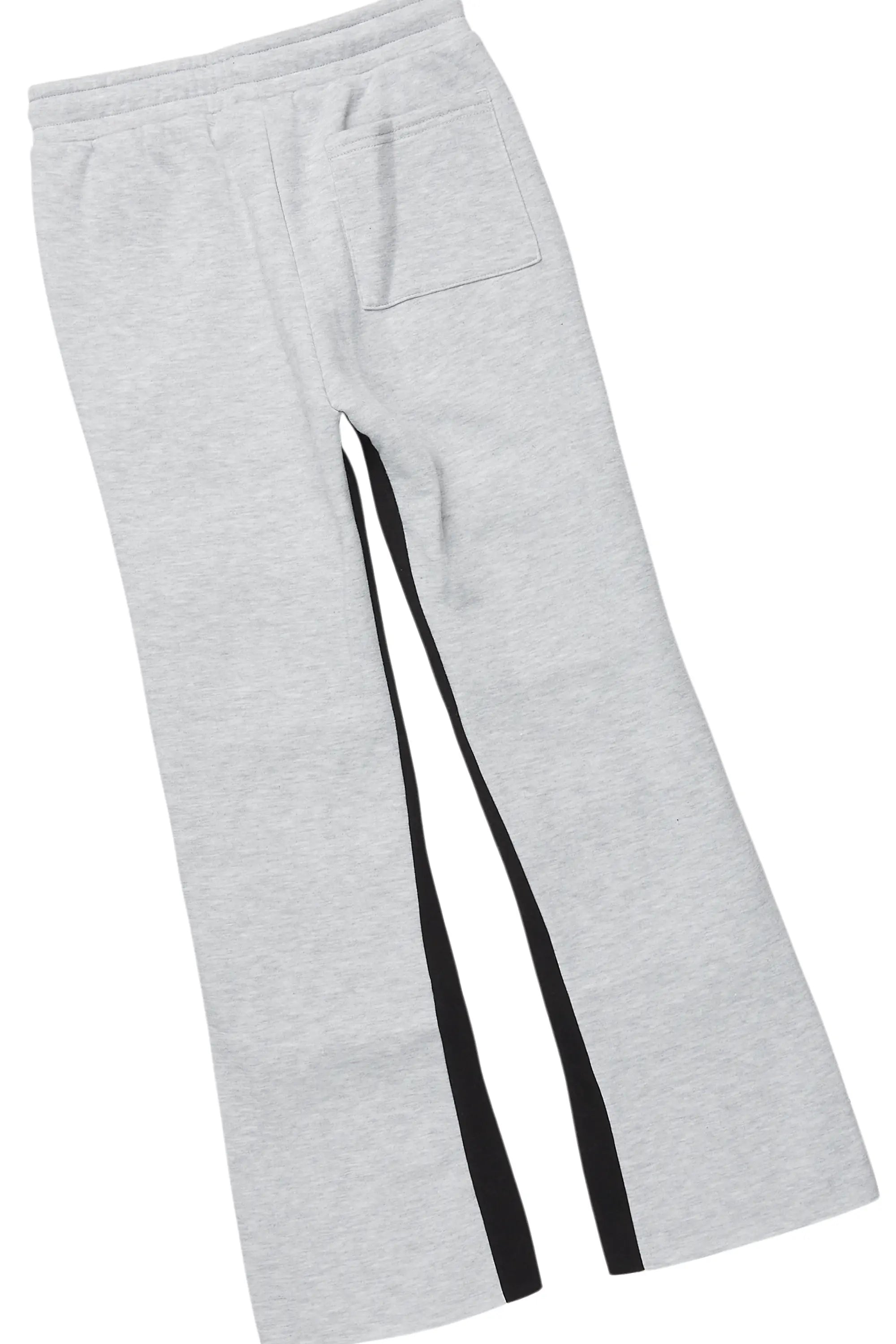 Boys Antoon Heather Grey T-Shirt Stacked Flare Set