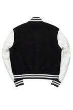 Rosalind Black Oversized Varsity Jacket