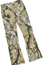 Boys Members White/Tree Camo T-Shirt/Stacked Flare Jean Set