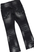 Boys Member Red/Black Hoodie/Stacked Flare Jean Set