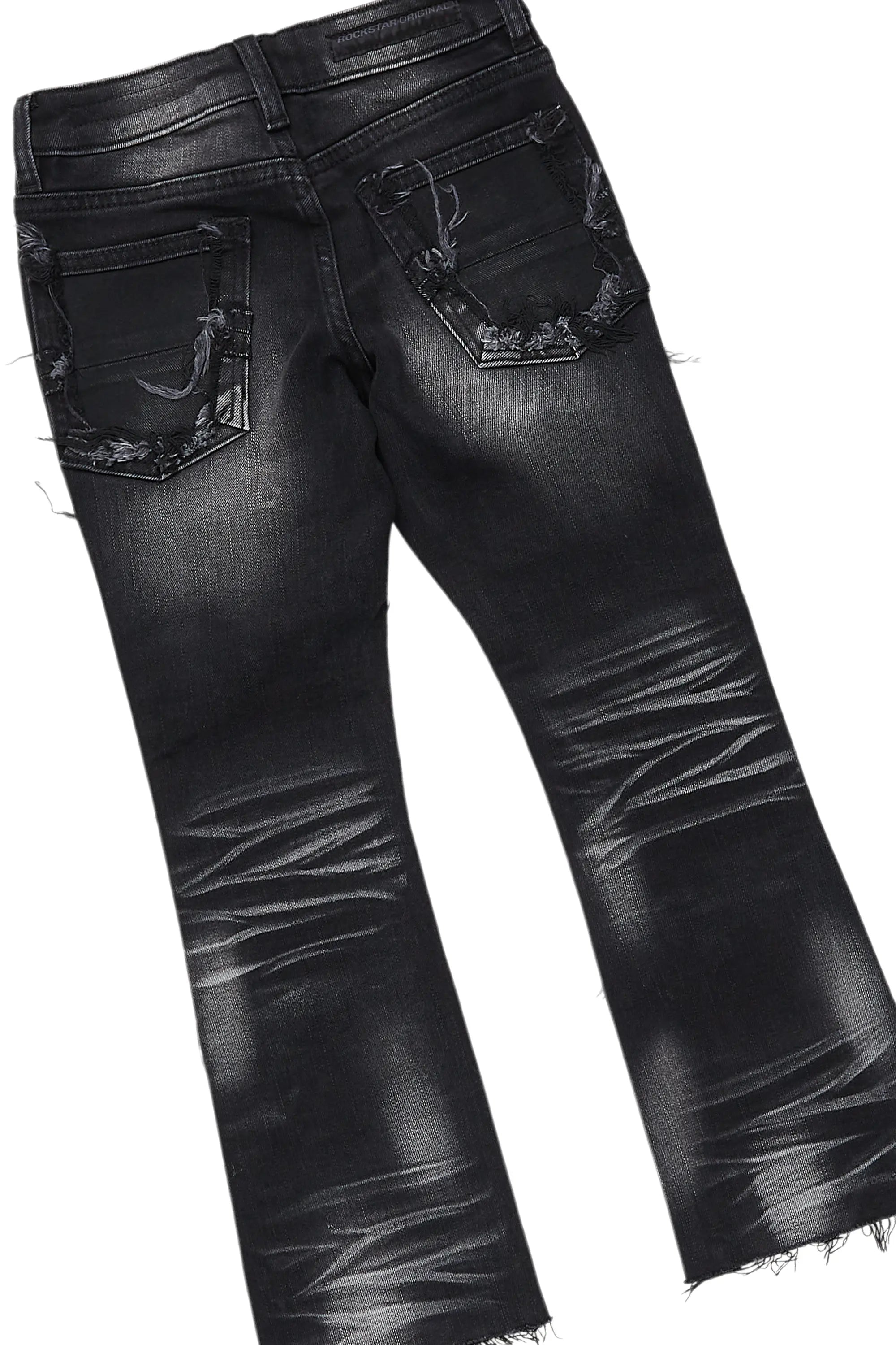 Boys Member Red/Black Hoodie/Stacked Flare Jean Set