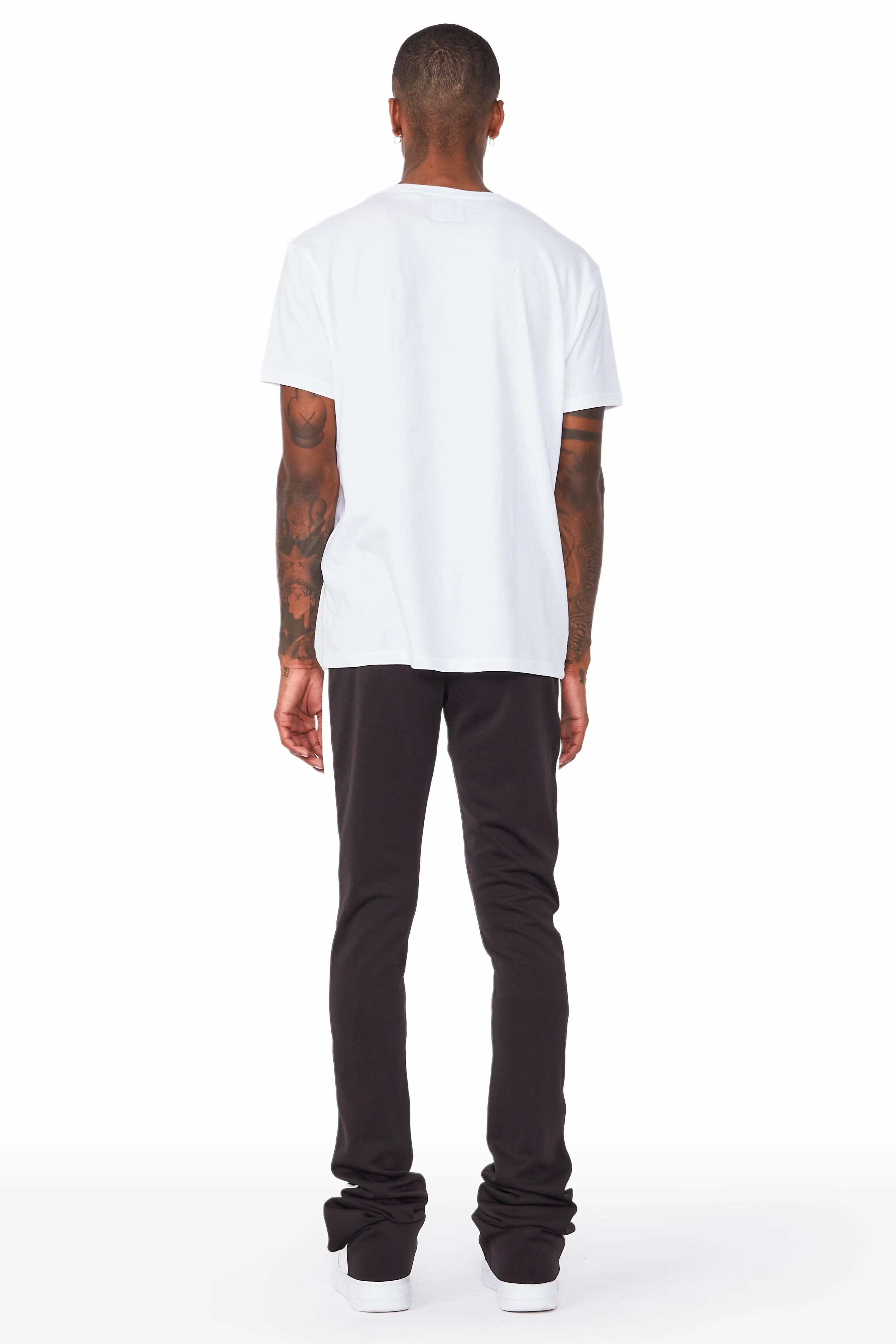 Landry Black Super Stacked Track Pant