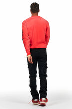 Boaz Red/Yellow Graphic Crewneck