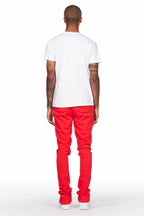 Alpine Red Stacked Flare Pant