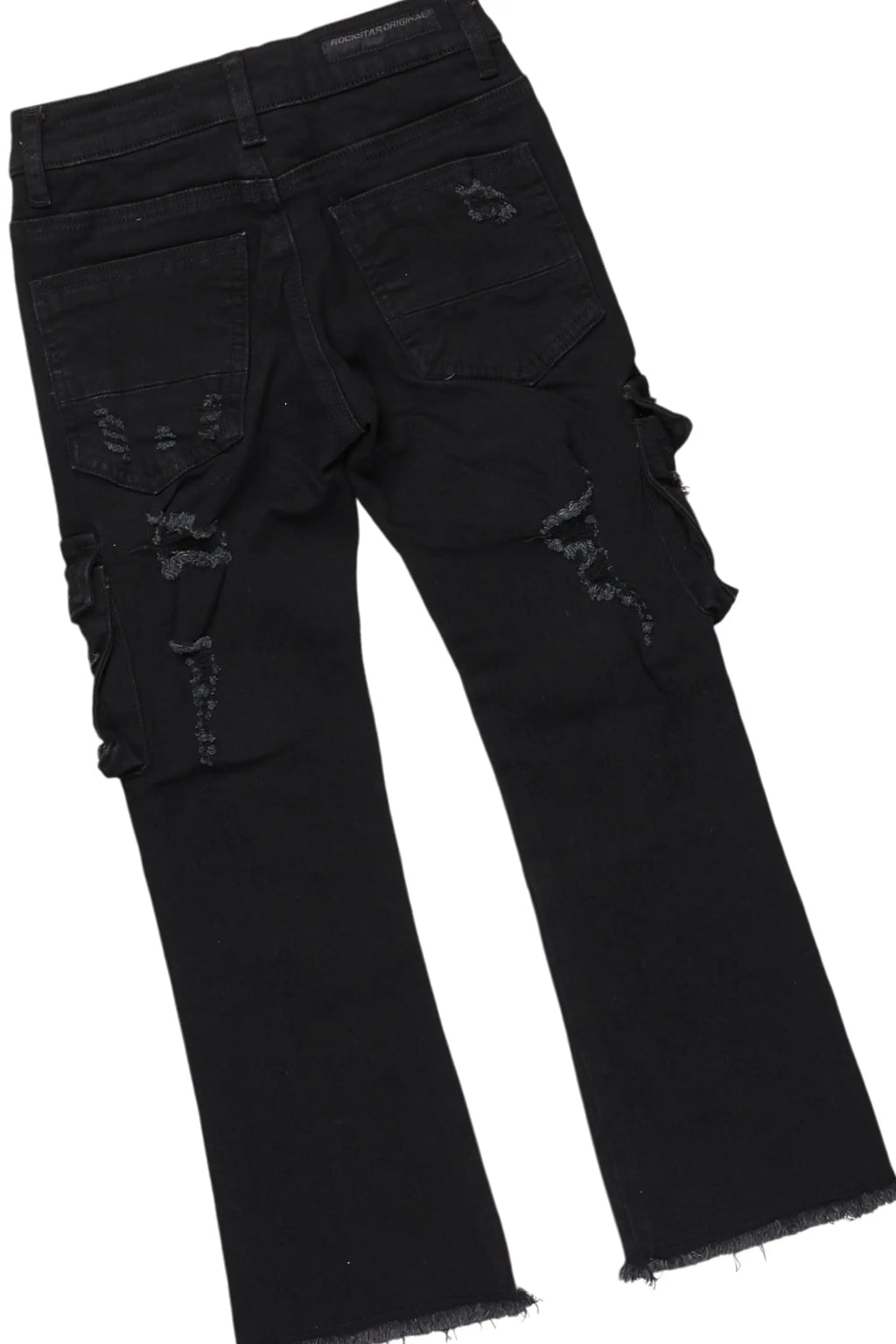 Boys Tadashi Black Hoodie/Stacked Flare Jean Set