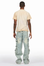 Tarl Beige/Blue T-Shirt/Baggy Fit Jean Bundle