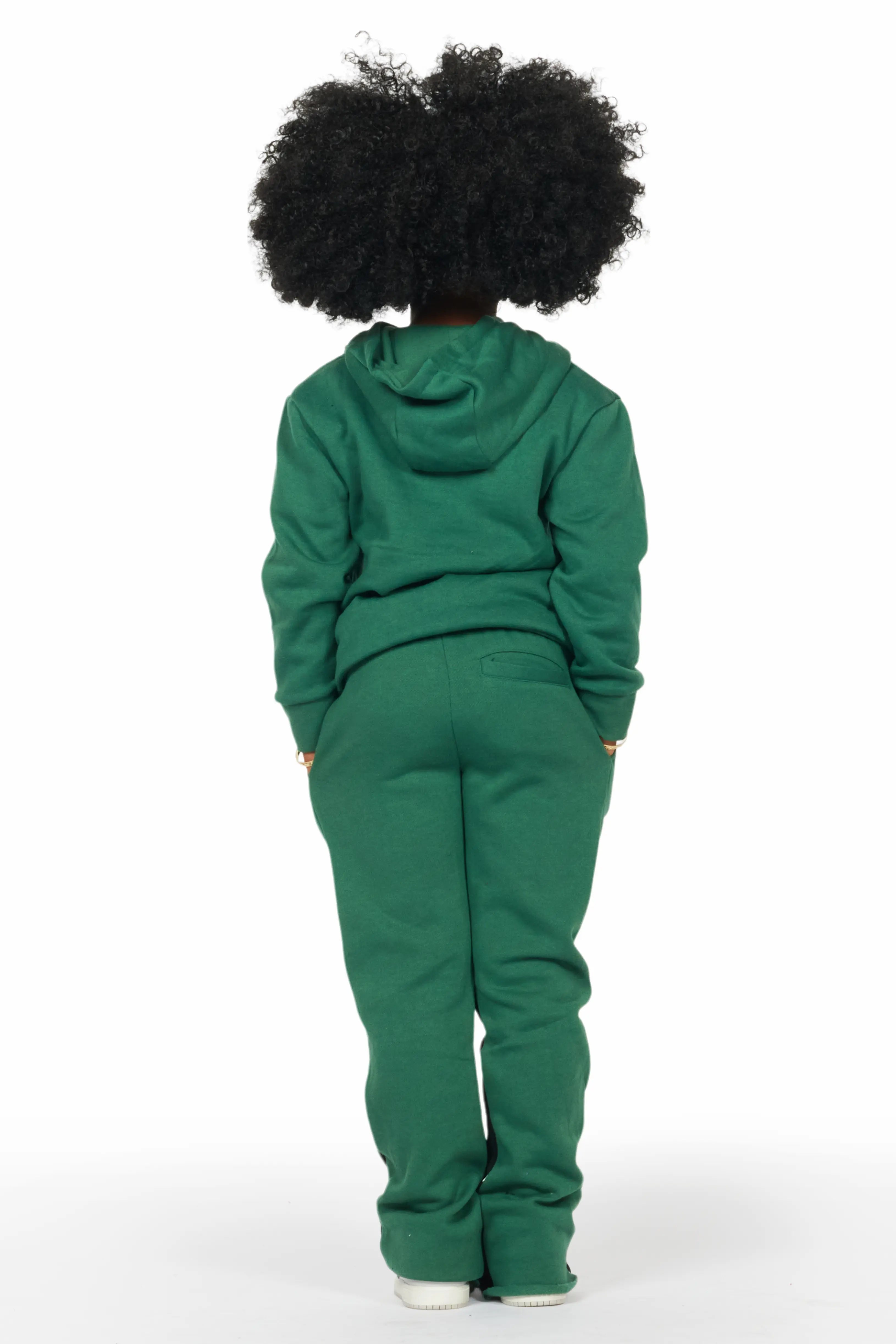 Girls Sargie Green Stacked Pant Set