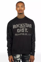 Raze Black/Silver Rhinestone Crewneck Sweatshirt