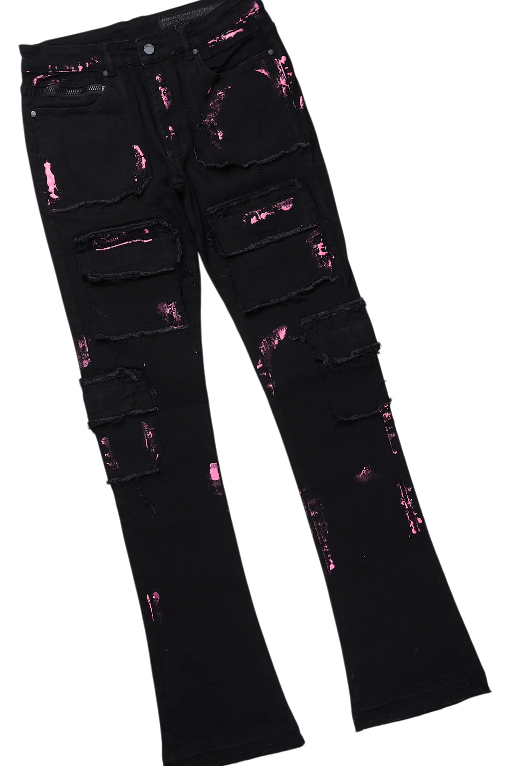 Grill Black/Pink Hoodie/Stacked Flare Jean Bundle