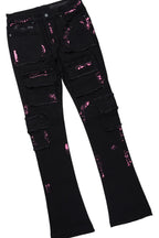 Grill Black/Pink Hoodie/Stacked Flare Jean Bundle