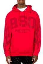 Merek Red/Black Rhinestone Graphic Hoodie