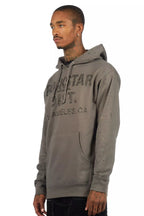 Thryll Heather Grey/Black Rhinestone Graphic Hoodie