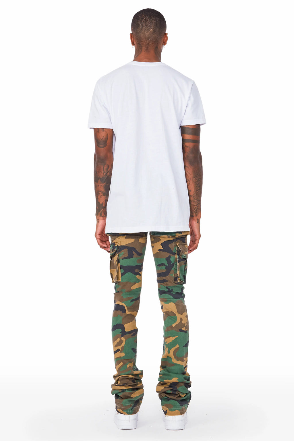 Kirrem Camo Super Stacked Flare Jean