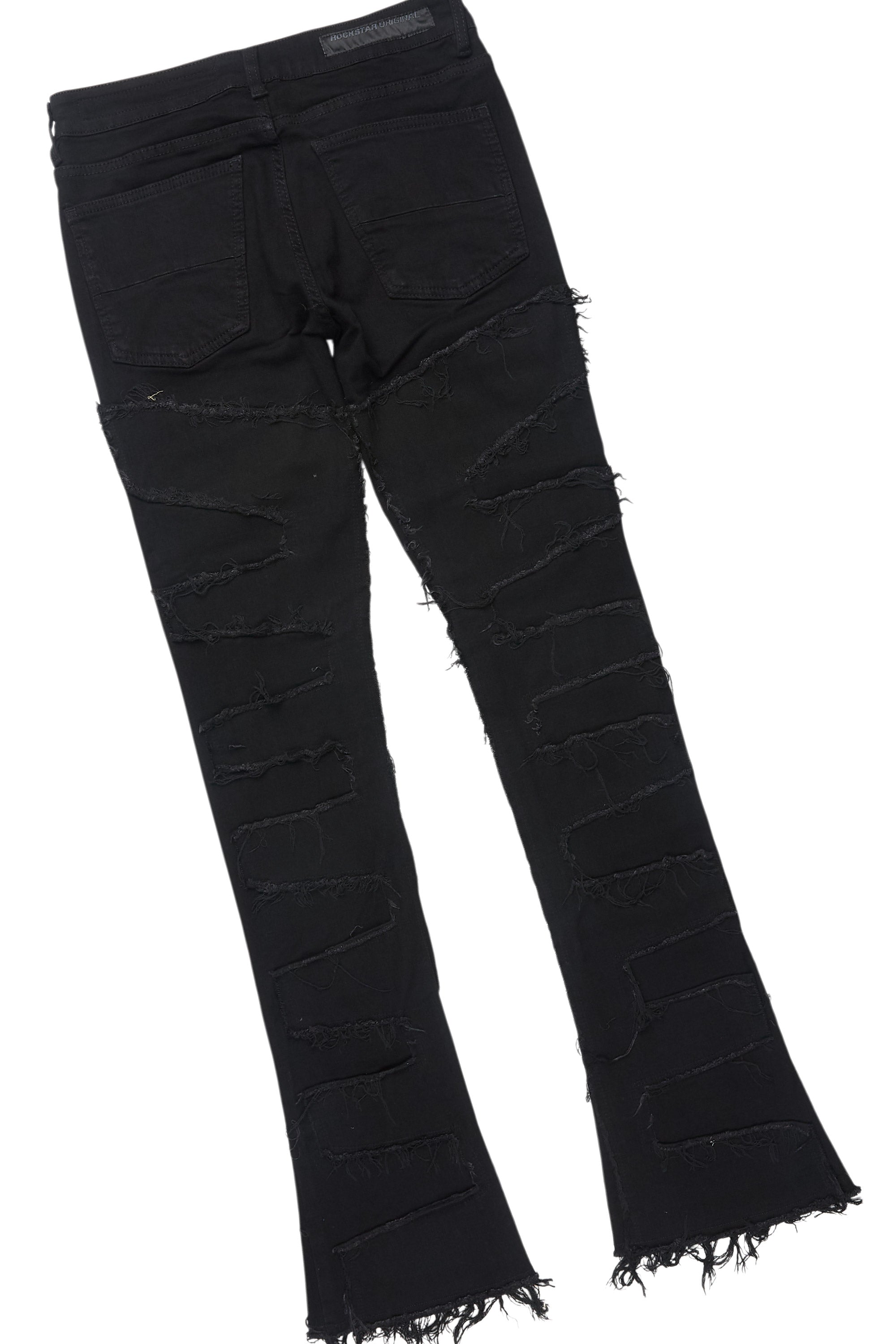 Schmear Vintage Black T-Shirt/Stacked Flare Jean Bundle