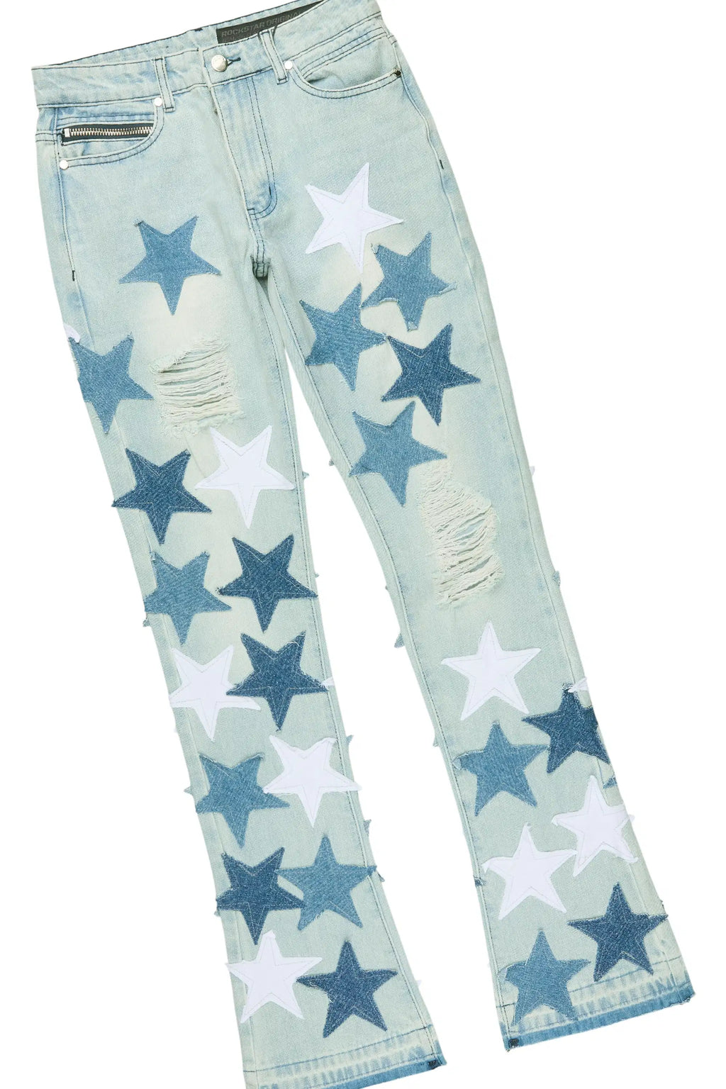 Starlane Light Blue Denim Jacket/Stacked Flare Jean Set