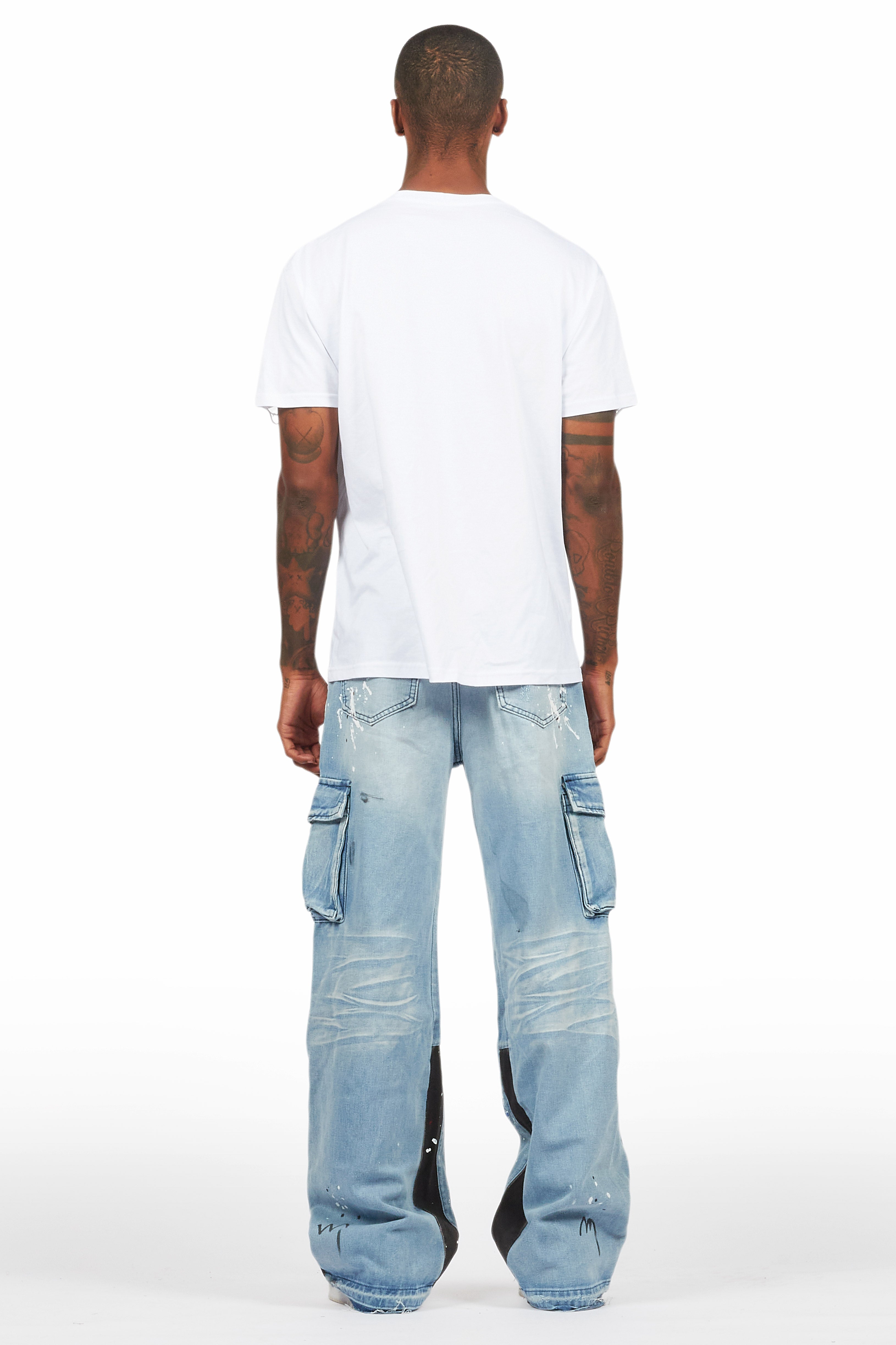 Dallin Blue Painter Baggy Cargo Jean