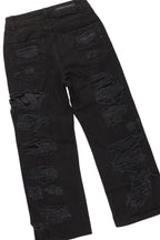 Boys Fields Vintage Black/Red Hoodie/Baggy Fit Jean Set