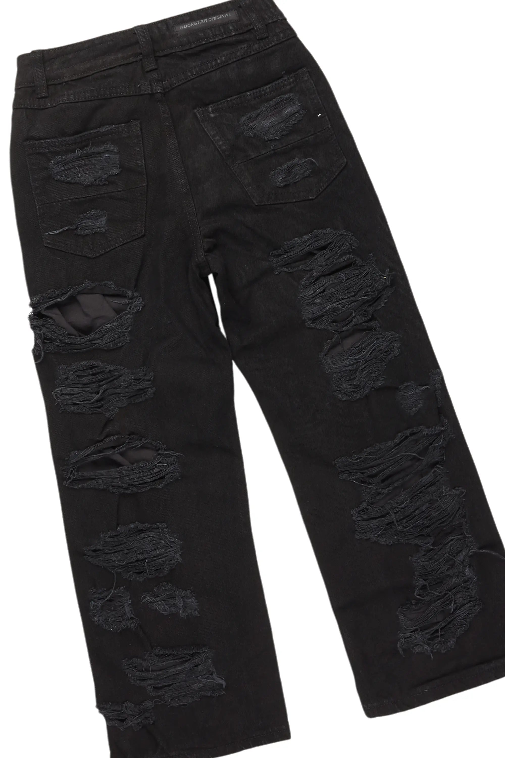 Boys Fields Vintage Black/Red Hoodie/Baggy Fit Jean Set