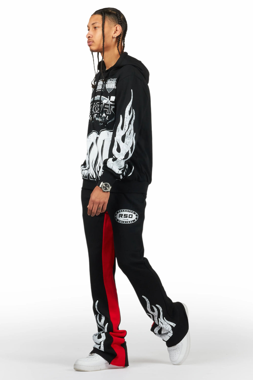 Amos Black Hoodie/Baggy Track Pant Set