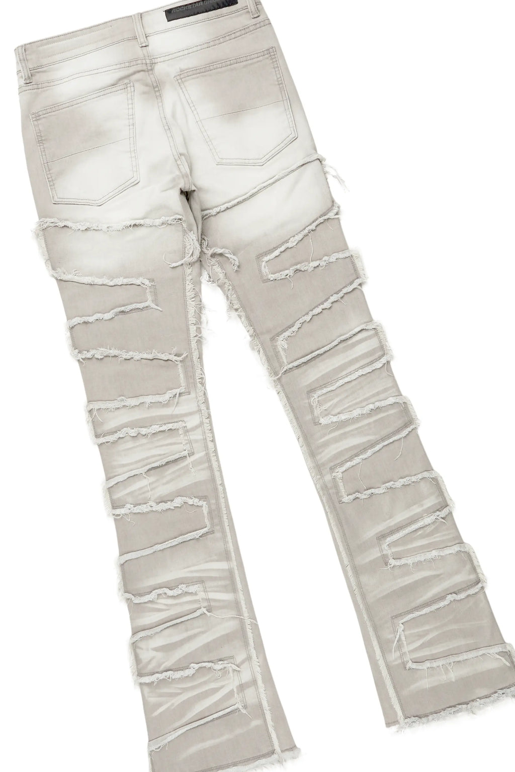 Ponce Black T-Shirt & Shake Grey Stacked Flare Jean Bundle