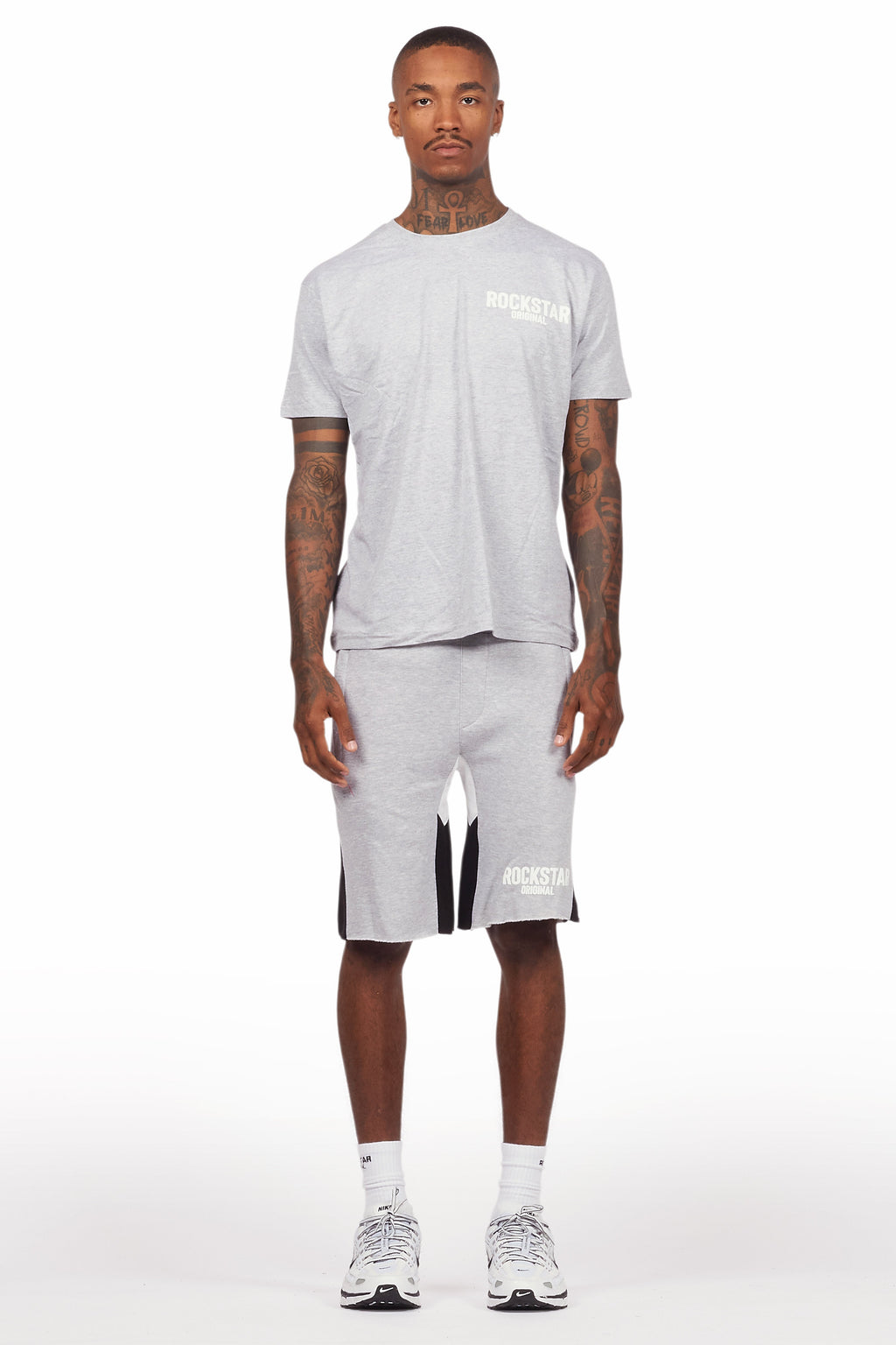 Sana Heather Grey Relaxed T-Shirt/Short Set